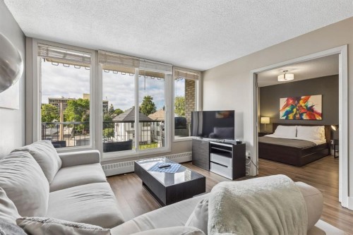 206-505 19 Avenue Sw, Calgary, AB - Indoor Photo Showing Living Room