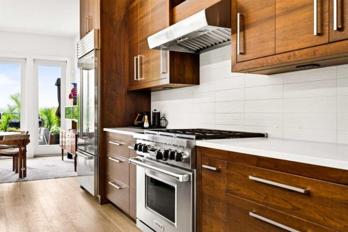 3936 1A Street Sw, Calgary, AB - Indoor Photo Showing Kitchen With Upgraded Kitchen