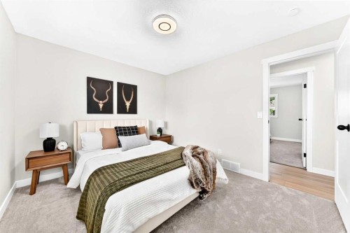 145 Sunvale Crescent Se, Calgary, AB - Indoor Photo Showing Bedroom