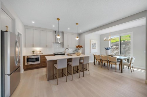 3 Tillotson Downs, Okotoks, AB - Indoor Photo Showing Kitchen With Stainless Steel Kitchen With Upgraded Kitchen