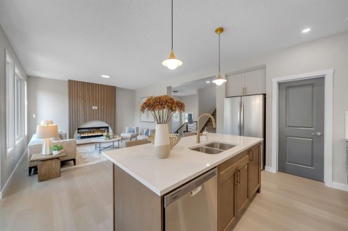 3 Tillotson Downs, Okotoks, AB - Indoor Photo Showing Kitchen With Double Sink