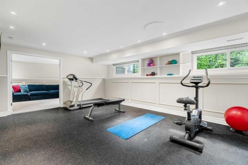 10819 Willowfern Drive Se, Calgary, AB - Indoor Photo Showing Gym Room