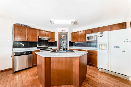 49 Applewood Court Se, Calgary, AB - Indoor Photo Showing Kitchen With Double Sink