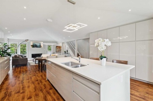58 Candle Terrace Sw, Calgary, AB - Indoor Photo Showing Kitchen With Double Sink