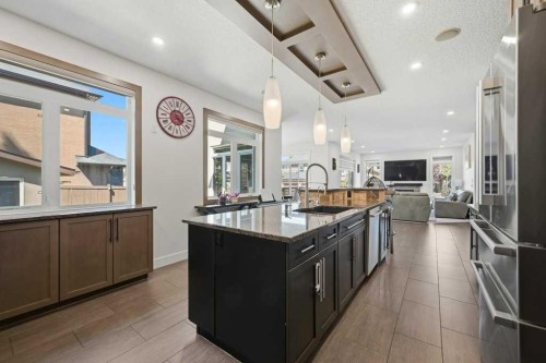 160 Panatella Crescent Nw, Calgary, AB - Indoor Photo Showing Kitchen With Upgraded Kitchen