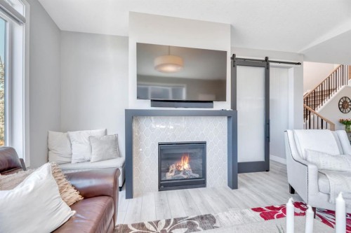 6 Legacy Woods Crescent Se, Calgary, AB - Indoor With Fireplace