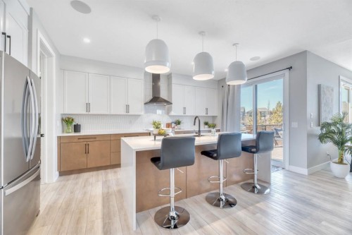 6 Legacy Woods Crescent Se, Calgary, AB - Indoor Photo Showing Kitchen With Upgraded Kitchen