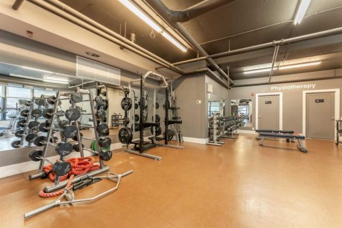 213-173 Kananaskis Way, Canmore, AB - Indoor Photo Showing Gym Room