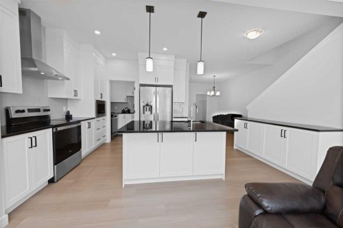 328 Homestead Grove Ne, Calgary, AB - Indoor Photo Showing Kitchen With Upgraded Kitchen