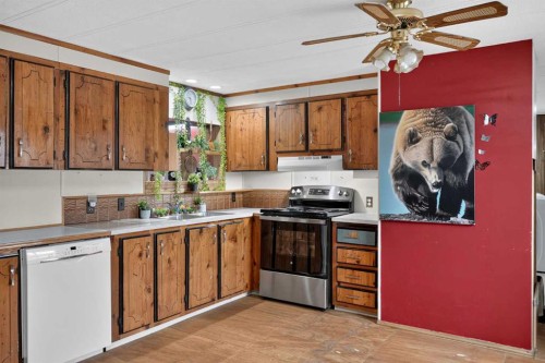 224 Huntwell Road Ne, Calgary, AB - Indoor Photo Showing Kitchen With Double Sink