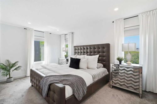 108 Na'A Heights Sw, Calgary, AB - Indoor Photo Showing Bedroom