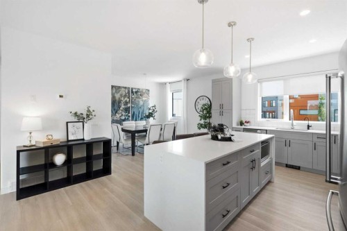 108 Na'A Heights Sw, Calgary, AB - Indoor Photo Showing Kitchen With Upgraded Kitchen