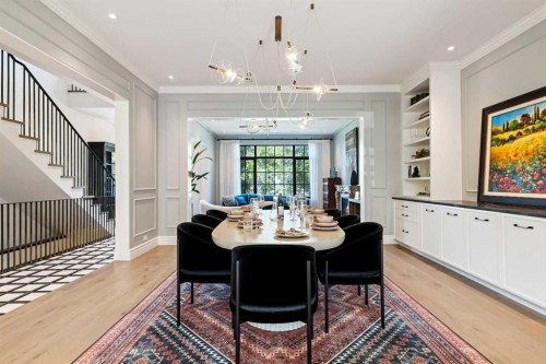 82 Valour Circle Sw, Calgary, AB - Indoor Photo Showing Dining Room