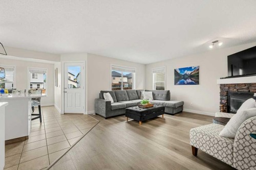 13061 Coventry Hills Way Ne, Calgary, AB - Indoor Photo Showing Living Room With Fireplace