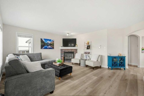 13061 Coventry Hills Way Ne, Calgary, AB - Indoor Photo Showing Living Room With Fireplace