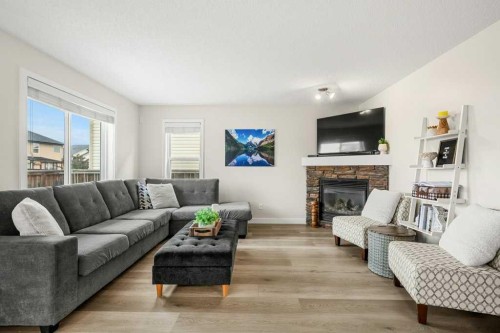 13061 Coventry Hills Way Ne, Calgary, AB - Indoor Photo Showing Living Room With Fireplace