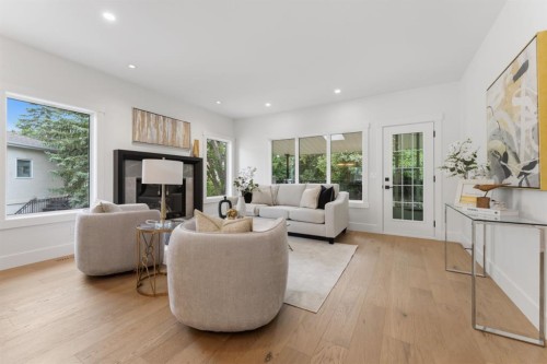 12 Prominence Point Sw, Calgary, AB - Indoor Photo Showing Living Room
