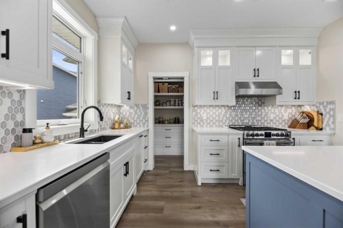 13 Keown Close, Olds, AB - Indoor Photo Showing Kitchen With Double Sink With Upgraded Kitchen