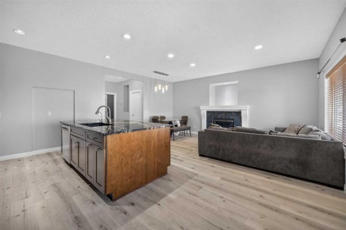 168 Covepark Rise Ne, Calgary, AB - Indoor With Fireplace