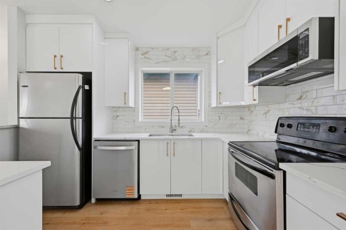 176 Taracove Estate Drive Ne, Calgary, AB - Indoor Photo Showing Kitchen With Stainless Steel Kitchen