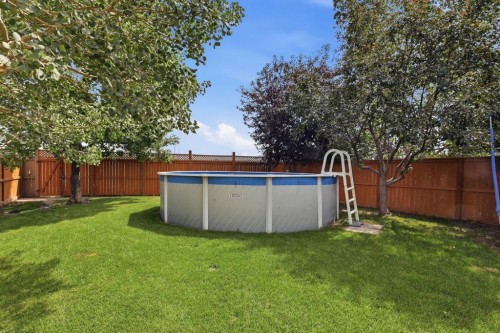 135 Douglas Woods Hill Se, Calgary, AB - Outdoor With Above Ground Pool With Backyard