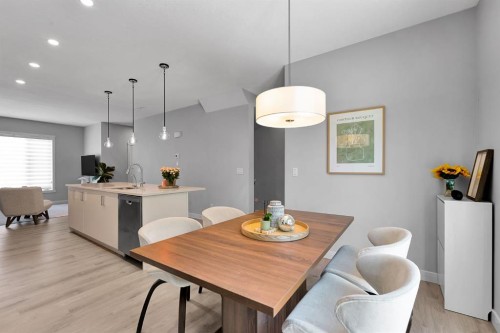 426 Shawnee Square Sw, Calgary, AB - Indoor Photo Showing Dining Room