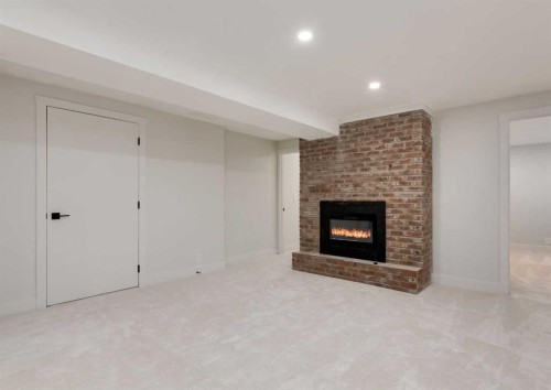 6460 Silver Ridge Way Nw, Calgary, AB - Indoor Photo Showing Other Room With Fireplace