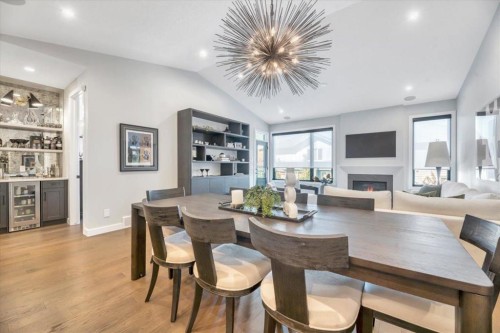 648 Shawnee Terrace Sw, Calgary, AB - Indoor With Fireplace
