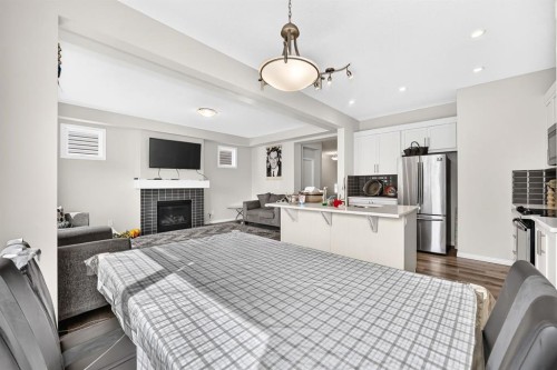122 Cityside Way Ne, Calgary, AB - Indoor With Fireplace