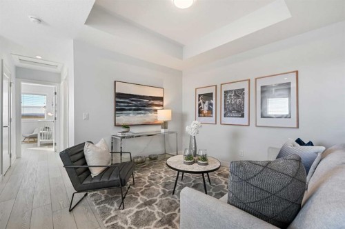 9941 Huxbury Drive Ne, Calgary, AB - Indoor Photo Showing Living Room
