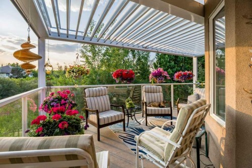 61 River Heights View, Cochrane, AB - Outdoor With Deck Patio Veranda With Exterior
