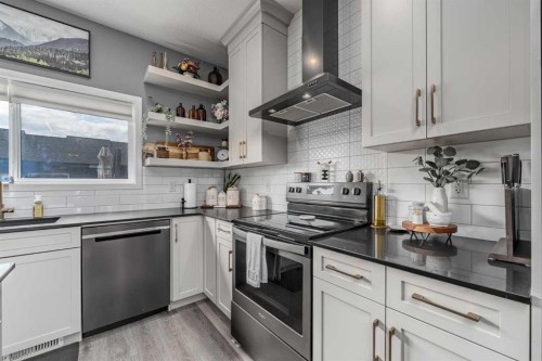 250 Belmont Heath Sw, Calgary, AB - Indoor Photo Showing Kitchen With Upgraded Kitchen