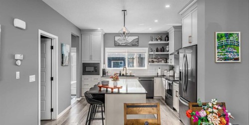 250 Belmont Heath Sw, Calgary, AB - Indoor Photo Showing Kitchen With Upgraded Kitchen