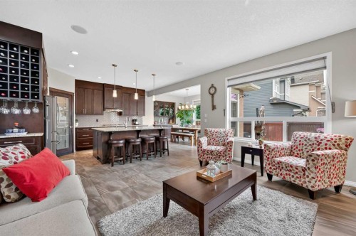 131 Cranarch Crescent Se, Calgary, AB - Indoor Photo Showing Living Room