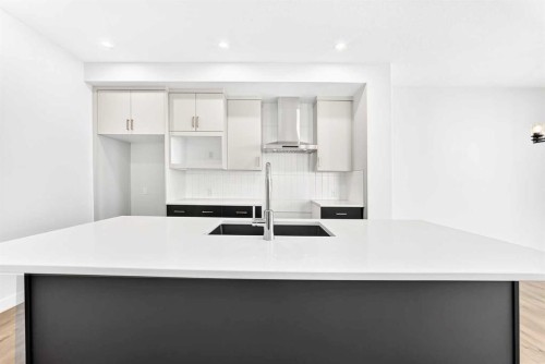 186 Lanark Gate Se, Airdrie, AB - Indoor Photo Showing Kitchen With Double Sink With Upgraded Kitchen