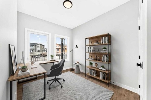 186 Lanark Gate Se, Airdrie, AB - Indoor Photo Showing Office