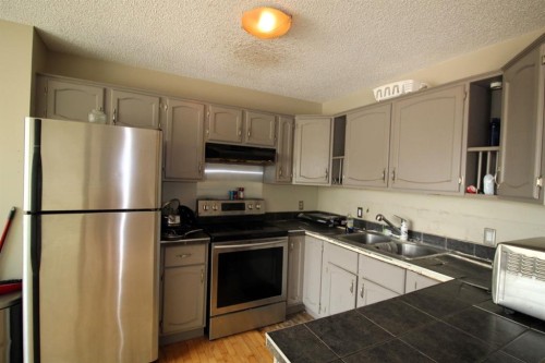 112 Macewan Meadow Crescent Nw, Calgary, AB - Indoor Photo Showing Kitchen With Double Sink