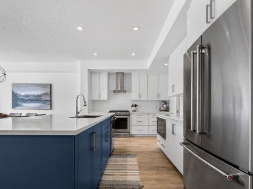 228 Masters Crescent Se, Calgary, AB - Indoor Photo Showing Kitchen With Stainless Steel Kitchen With Upgraded Kitchen