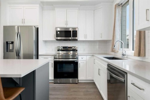 37 Verity Manor Sw, Calgary, AB - Indoor Photo Showing Kitchen With Stainless Steel Kitchen With Upgraded Kitchen