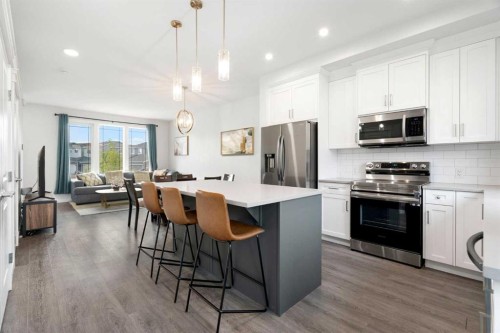 37 Verity Manor Sw, Calgary, AB - Indoor Photo Showing Kitchen With Stainless Steel Kitchen With Upgraded Kitchen