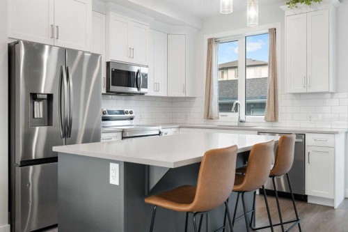 37 Verity Manor Sw, Calgary, AB - Indoor Photo Showing Kitchen With Stainless Steel Kitchen With Upgraded Kitchen