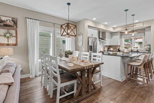 99 Mahogany Row Se, Calgary, AB - Indoor Photo Showing Dining Room