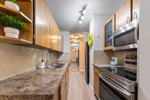 4-1607 26 Avenue Sw, Calgary, AB - Indoor Photo Showing Kitchen With Double Sink