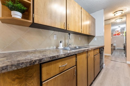 4-1607 26 Avenue Sw, Calgary, AB - Indoor Photo Showing Kitchen With Double Sink