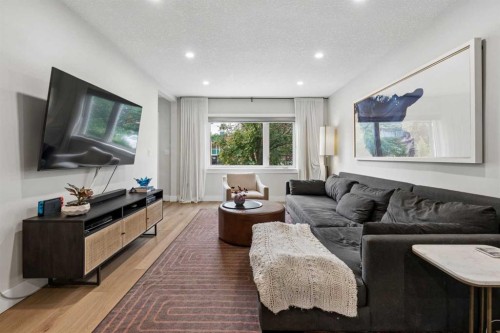 1414A 8 Avenue Se, Calgary, AB - Indoor Photo Showing Living Room