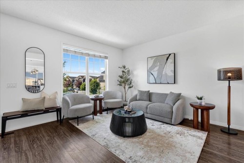 24 Auburn Meadows Green Se, Calgary, AB - Indoor Photo Showing Living Room