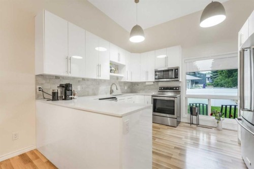 70 Brae Glen Lane Sw, Calgary, AB - Indoor Photo Showing Kitchen With Stainless Steel Kitchen With Upgraded Kitchen