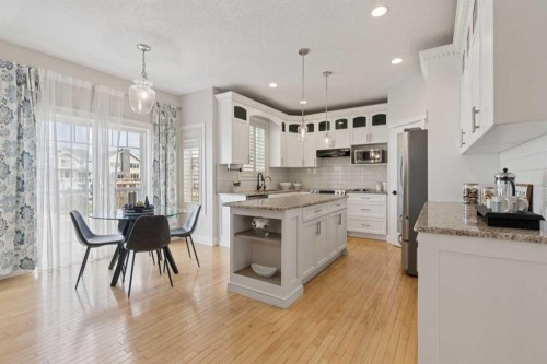 1826 Baywater Street Sw, Airdrie, AB - Indoor Photo Showing Kitchen With Upgraded Kitchen