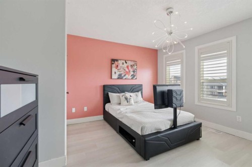 1826 Baywater Street Sw, Airdrie, AB - Indoor Photo Showing Bedroom