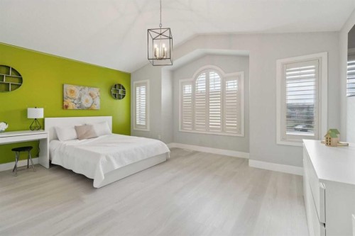 1826 Baywater Street Sw, Airdrie, AB - Indoor Photo Showing Bedroom